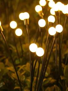 Solar Garden Lights, 1 Piece 8/10LED Outdoor Solar Powered Tilted Lights, Waterproof Flashlight For Outdoor Courtyard Decoration, Excellent Lamp Base And Varies In Length