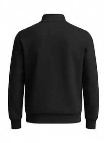Logo Zoe Men's Zip-UpSweatshirt Black - Black - View 2