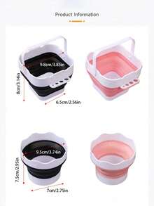 Collapsible Silicone Brush Cleaner Cup Foldable Paint Brush Washer Portable Water Basin For Acrylic Oil Watercolor Painting Artist Travel Studio Art Supplies - Multicolor - View 4