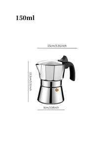 <倾注热情，酿造完美>，经典不锈钢八角摩卡咖啡壶 | 意式浓缩咖啡机，带手柄和可重复使用过滤器 | 适用于家庭、办公室、露营的手动咖啡机