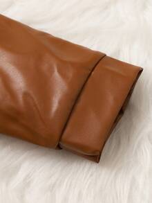 2pcs Baby Boy Fashion Fleece Jacket Paired With Casual Long Denim Set Fall Winter - Medium Wash - View 5