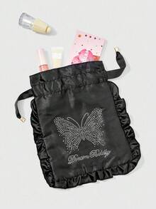 ROMWE Kawaii Makeup Bags - Black - View 3