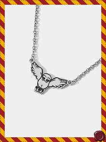 HARRY POTTER X SHEIN 海德薇猫头鹰银项链，小众时尚设计珠宝 - 銀色 - 查看 2