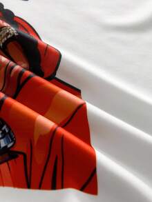 AXEPEAK 男士嘻哈印花无袖背心 - 白色 - 查看 5