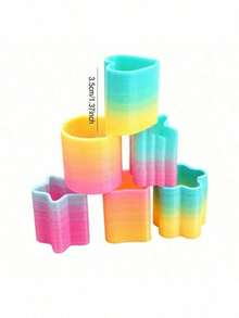 Zazumi 2/6/12/15/24/30件春季彩虹派对礼物，迷你塑料弹簧减压玩具，减压弹簧迷你弹簧散装玩具嘉年华奖品生日，糖果袋