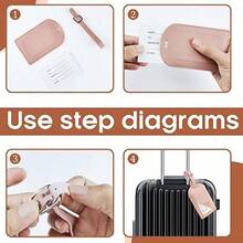 3pcs PU Leather Suitcase Labels Can Be Written Adjustable Labels Suitcase For Backpack Aviation Suitcase,Mothers Day Gift,Travel Essentials,Large Capacity,Travel Must Haves,Cruise Essentials