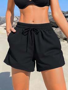 Swim SPRTY Women's Casual Solid Color Beachpants, Summer Vacation