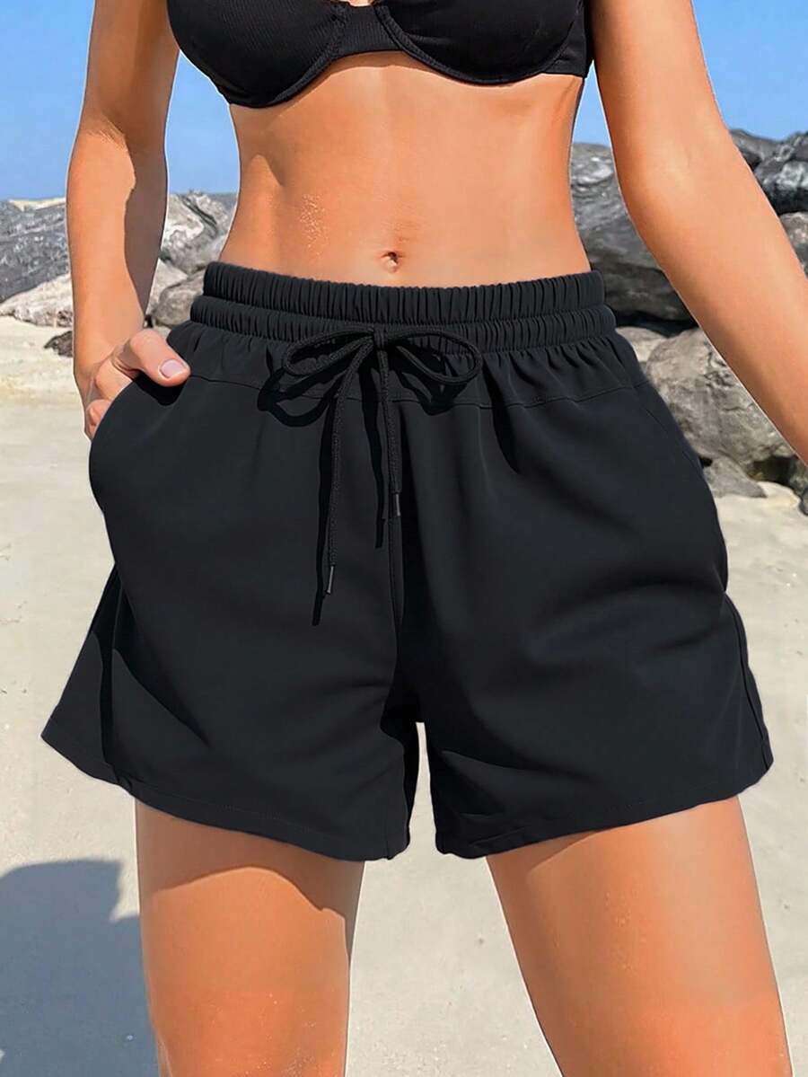 Swim SPRTY Women's Casual Solid Color Beachpants, Summer Vacation