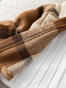 SHEIN 3件套男女通用婴儿格子衬衫、外套、牛仔裤三件套，秋冬季婴儿服装 - 彩色 - 查看 11