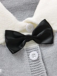 SHEIN Macacão Casual de Moda Infantil Masculina, Padrão de Diamante Fofo Branco, Cinza, Azul Marinho Listrado em Tricô, Macio e Confortável, Adequado para Uso Diário, Passeios, Viagens, Férias, Casa, Creche, Brincadeiras de Crianças, Natal, Volta às Aulas, Festas