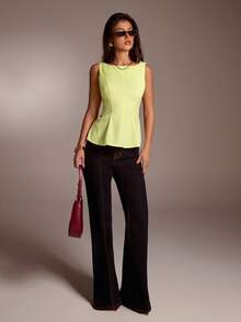 SHEIN Forever 21 女士秋冬正装/返校季/万圣节/婚礼宾客/度假/千禧年/海滩/可爱/教师/外出/商务休闲/优雅/生日/办公室/乡村音乐会/俱乐部/西部风/工作/街头风/复古/节日/鸡尾酒会/锐舞派对/毕业舞会/机场/趣味/基础款/早午餐/2000年代风格/老钱风格/教堂/返校节/高贵/派对/端庄/仙女风/约会之夜/节日/度假装/酷炫/斯德哥尔摩风格/夜生活/露背露脐上衣 - 黃色 - 查看 3