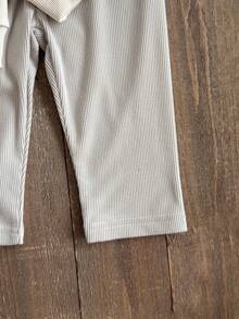 Vintaside Kids Baby Jungen Herbst süße Eichel Stickerei Langarm-Top & gestreifte Wollhose 2 Stücke Set