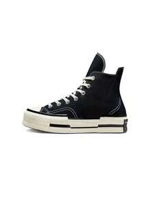 Converse Chuck 70 Plus High Unisex Casual Shoes Black White A00916C - Đen/Cò trắng/Đen - Xem 5