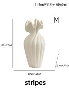 1 Bình gốm đẹp cao 20 cm, kích thước nhỏ, thích hợp để trên bàn làm việc, thích hợp để cắm hoa khô và hoa tươi, thiết kế bề mặt mờ nhám, thời trang và mới lạ, phong cách hiện đại, thích hợp cho người trẻ, trung niên và thanh niên - Màu be - Xem 5