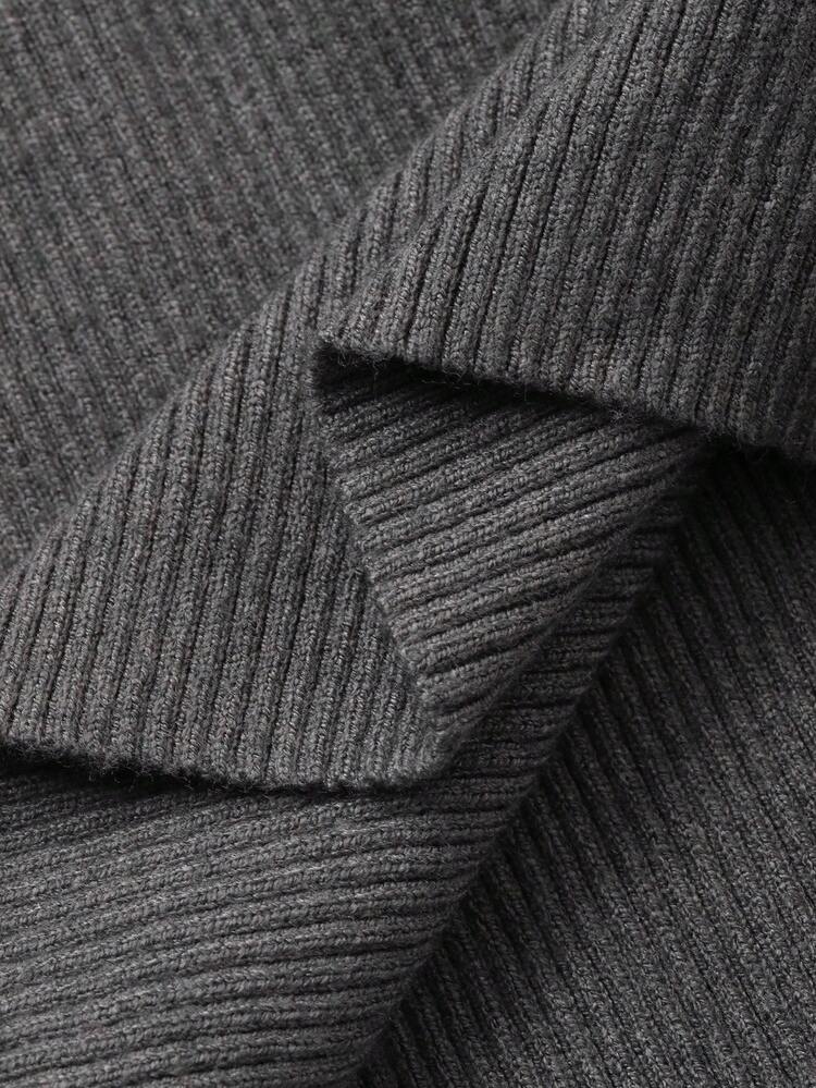 Women's Casual Chic Turndown Collar Fitted Sexy Bodycon Knit Sweater, Autumn/Winter