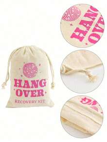 12pcs Hangover Gift Bag Loose Single Party Gift Drawstring Tool Bag Suitable For Wedding Bride Gifts, Hangover Survival Guests, Bridesmaids, Single Party Supplies,Christmas