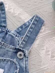 SHEIN Vintaside Kids 女婴休闲心形印花连体衣套装 - 紫色 - 查看 8