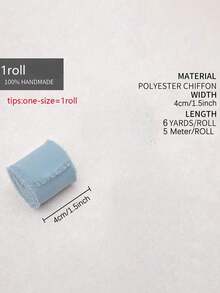 1/2/3rolls Diy Handmade Tassel Fabric Gift Packaging Chiffon Ribbon, Sky Blue 197*1.5 Inches Ribbon Suitable For Wedding Invitation, Bridal Bouquet, Gift Packaging, Diy Crafts, Bow Making,Christmas - 淺藍色 - 查看 23