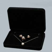 1pc (Give Her A Complete Set Of Romance) Retro Simple Rings, Necklaces, Bracelets, Jewelry, Gold, Jade, Jewelry, Jewelry Sets, High-Grade Flannel Storage Sets, Jewelry Display Props, Wedding Gift Essentials (Red, Gray Optional) Valentine's Day Back To School - 彩色 - 查看 20