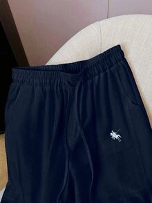 Jouncy Women's Casual Versatile Embroidered Detail Pants