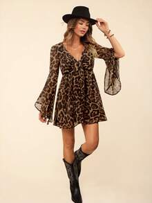 Coeurva Váy nữ in họa tiết da báo đi nghỉ mát - Nhiều màu - Xem 5