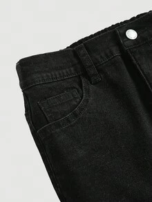 Girlism Tween Girl Y2k Vintage Cute Red Ribbon Bowknot Black Denim Mini Skirt Fall Winter,For Girls Fall/Winter Dailywear Outfits,Girls Streetwear Outfits,Halloween Outfits,Christmas Outfits,Winter Clothes,Teen Skirt,Christmas Skirt,Cherry Outfit,Red And Black Outfit For Girls, Girl Outfit Set,Cherry Sweater,Red Bow Skirt