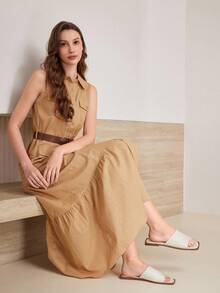 MOTF PREMIUM SQUARE TOE FLAT SANDALS - Beige - View 9