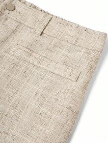 Gownix 大码女式宽松休闲阔腿裤，适合秋冬季节、万圣节、圣诞节、新年、感恩节等各种场合穿着。 - 杏色 - 查看 4