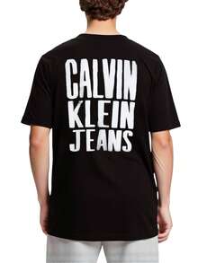 Calvin Klein Back Logo Men's T-Shirts Black - Black - View 2
