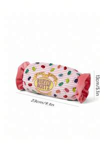 HARRY POTTER X SHEIN 1 Hộp Khăn Giấy Hình Kẹo Ngộ Ngộ, Bao Bì Kẹo Jelly Beans, Chất Liệu Nhung Mềm Mại, Hình Kẹo, Phù Hợp Với Khăn Giấy Hình Vuông, Có Thể Để Trong Phòng Khách, Văn Phòng, Xe Hơi, Quà Tặng Giáng Sinh, Ý Tưởng Quà Tặng - Màu Hồng baby - Xem 3