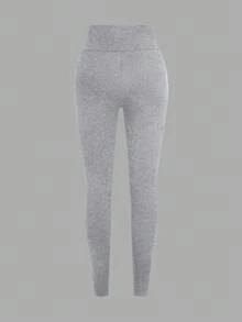 SHEIN SXY 3-Pack Plus Size Women's Solid Color Casual Leggings, Comfortable & Smooth, Suitable For Yoga, Fitness, Cycling And Daily Wear, Autumn Grey Leggings Black Leggings High Waisted Leggings