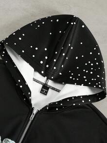 Manfinity EMRG Áo nỉ có mũ in chữ thường ngày cho nam, Thu/Đông - Nhiều màu - Xem 5