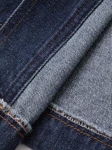 Vivie Lora Women's Loose Fit Long Sleeve Single-Breasted Multi-Pocket Casual Mid-Length Denim Jacket - Grey - View 8