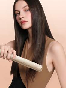 Teckwe Upgraded Straightening And Curly Comb, Hair Straightener Brush, Million Negative Ionic Portable Hair Straightener Comb, Touch-Up Combs For Less Frizz-US Plug