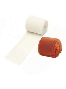 1/2/3rolls Diy Handmade Tassel Fabric Gift Packaging Chiffon Ribbon, Sky Blue 197*1.5 Inches Ribbon Suitable For Wedding Invitation, Bridal Bouquet, Gift Packaging, Diy Crafts, Bow Making,Christmas - 淺藍色 - 查看 25