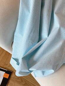 SHEIN New Striped Retro Minimalist Fashion Single-Breasted Long Sleeve Plus Size Women Shirt