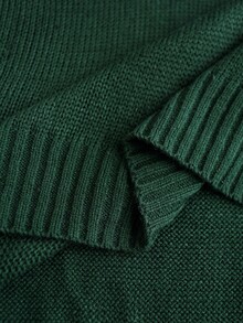 Manfinity Homme Áo len cổ tròn họa tiết tuần lộc cho nam, dáng rộng, thường ngày, áo len Giáng sinh cho nam, áo len tuần lộc, áo len Giáng sinh màu xanh lá cây, mùa thu/đông - Màu xanh lá cây đậm - Xem 8