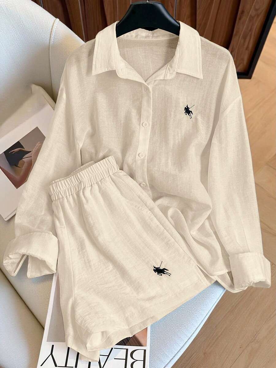 INAWLY Vintage Casual Loose 2 Pieces Set, Fashion & Versatile