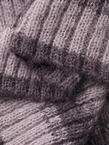 DAZY Vestido de suéter ajustado de mujer en color morado, nueva llegada de otoño/invierno