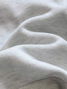 SHEIN Playful Pals 1 套幼儿字母印花 Polo 领运动衫和运动裤套装，秋冬 - 米色 - 查看 7