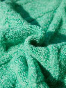 Aveloria Modichic New Fuzzy Knit Oversized Loose Pullover Sweater, Soft & Versatile - Green - View 7