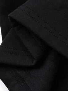 DAZY 男童休闲条纹领宽松抓绒卫衣套装，秋季 - 黑色 - 查看 7