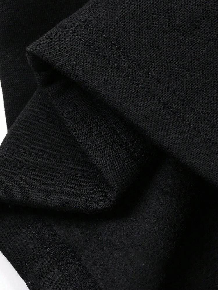 Tween Boys' Casual Striped Collar Loose Fit Fleece Sweatshirt Set, Autumn