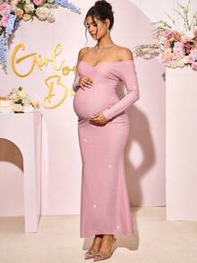 Loomaby Maternity Dresses,Gender Reveal Dress,Maternity Dress, Baby Shower Dress Maternity Photoshoot Dress Pink Maternity Dress Pregnant Dress Baby Shower Guest Outfit Maternity Dress Baby Shower