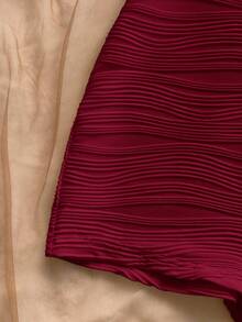 Soleia Women's Casual Vacation New V-Neck Halter Tie Bow Front Hollow Out Black & White Contrast Trim Bodycon Ribbed Jumpsuit, Versatile For Party, Date, Afternoon Tea, Beach