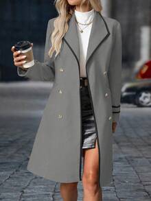 EMERY ROSE 女士休闲商务简约长袖大衣