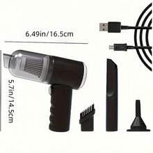 1 pieza Aspiradora de mano poderosa, pequeña, inalámbrica, con succión potente para limpieza del hogar, automóvil y escritorio, herramientas de jardín