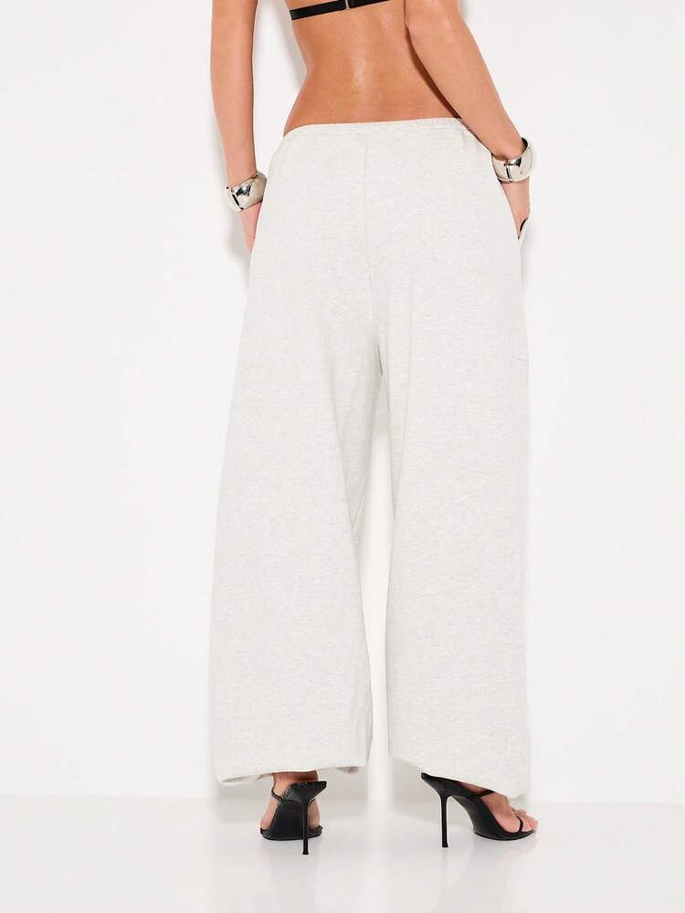 KIZN Wide Leg Balloon Joggers With Elastic Waist