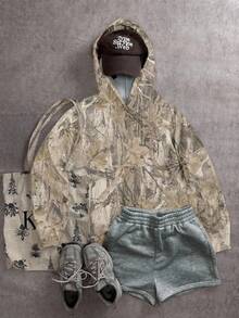 Attitoon Women's Casual Street Graphic Sweatshirt, Vintage Tree Branch & Leaf Print, Suitable For Autumn/Winter, Fall - Multicolor - View 1