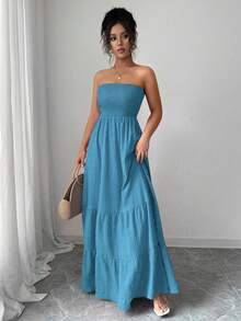 Rafferiza INS Style Strapless Casual Summer Dress For Women